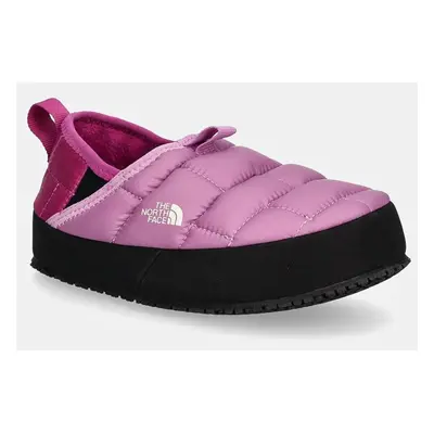 Dětské papuče The North Face THERMOBALL TRACTION MULE II fialová barva, NF0A39UX8I51