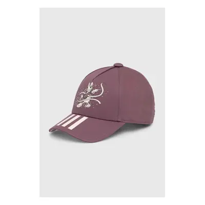 Dětská baseballová čepice adidas Performance LK MD CAP fialová barva, s potiskem, IW1124