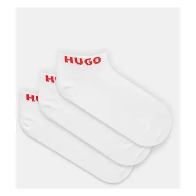 Ponožky HUGO 3-pack dámské, bílá barva, 50516407