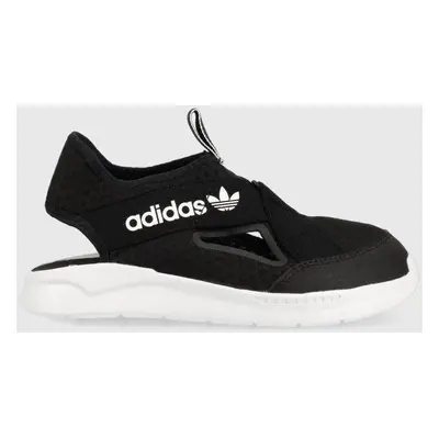 Dětské sandály adidas Originals 36 SANDAL C černá barva