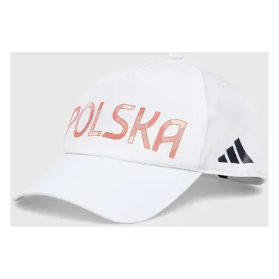 Kšiltovka adidas Performance Poland bílá barva, s aplikací, JF1017