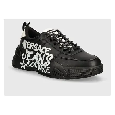 Kožené sneakers boty Versace Jeans Couture Stargaze černá barva, 77YA3SF1 ZP328 899