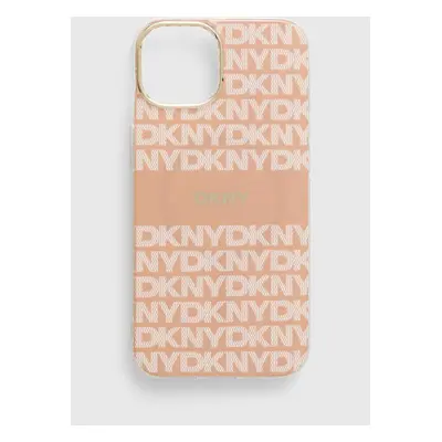 Obal na telefon Dkny iPhone 14 / 15 / 13 6.1 růžová barva, DKHMP14SHRHSEP