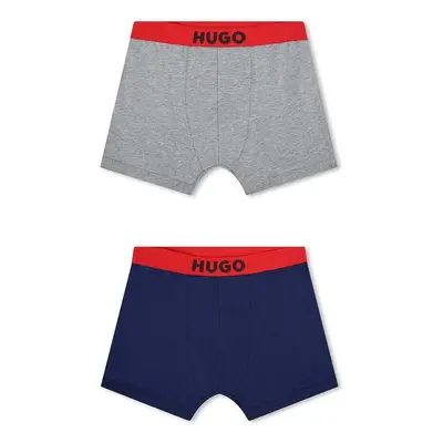 Dětské boxerky HUGO 2-pack šedá barva, G00256