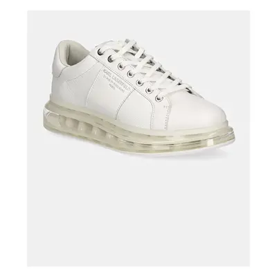 Kožené sneakers boty Karl Lagerfeld KAPRI KUSHION bílá barva, KL52626