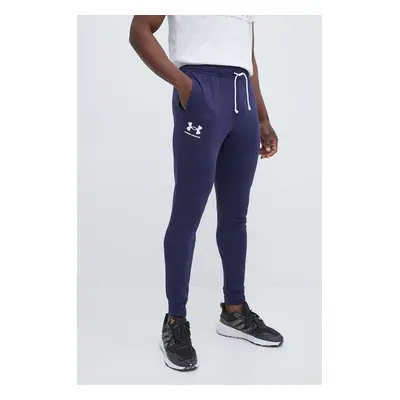 Tepláky Under Armour tmavomodrá barva, s potiskem, 1380843