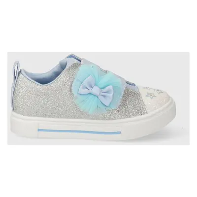 Dětské tenisky Skechers TWINKLE SPARKS GLITTER GEMS stříbrná barva