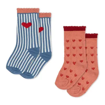 Dětské ponožky Konges Sløjd JAQUARD SOCKS 2-pack červená barva, KS101361