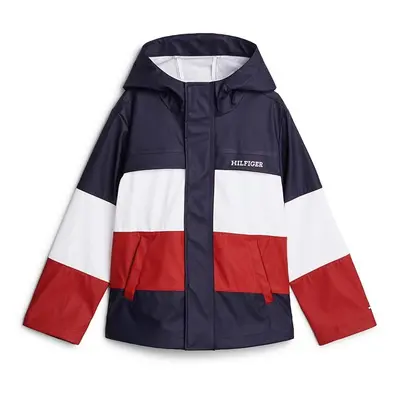 Dětská bunda Tommy Hilfiger tmavomodrá barva, KS0KS00566