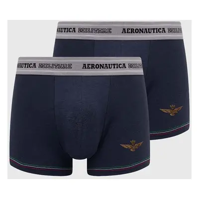 Boxerky Aeronautica Militare 2-pack pánské, tmavomodrá barva, AM1UBX003