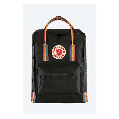 Batoh Fjallraven Kanken Rainbow černá barva, velký, s aplikací, F23620.550.907-550