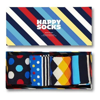 Ponožky Happy Socks 4-Pack Black week Striped 4-pack SXSTR09-0100