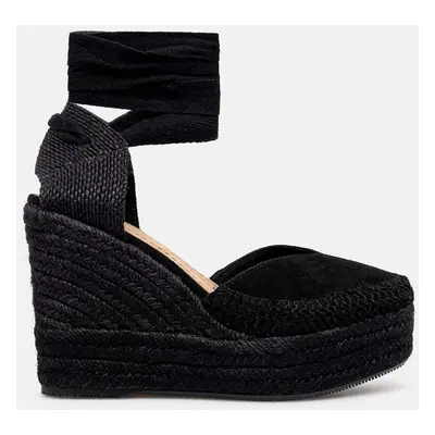 Espadrilky Answear Lab černá barva, na klínku