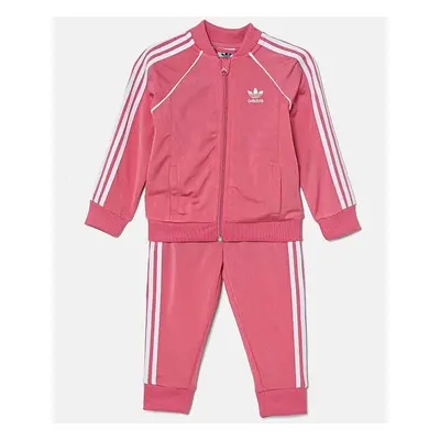 Kojenecká tepláková souprava adidas Originals SST TRACKSUIT růžová barva, IX5172