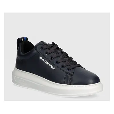 Kožené sneakers boty Karl Lagerfeld KAPRI MENS tmavomodrá barva, KL52514A