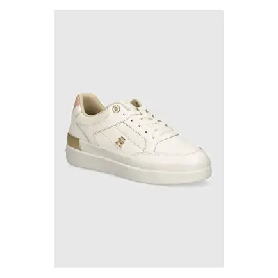 Sneakers boty Tommy Hilfiger LUX HARDWARE COURT bílá barva, FW0FW07997