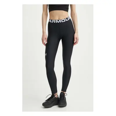 Tréninkové legíny Under Armour HG Authentics černá barva, s potiskem