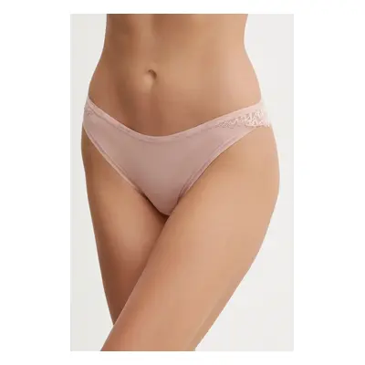 Kalhotky brazilky Calvin Klein Underwear růžová barva, 000QF7829E