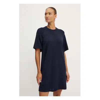 Šaty Max Mara Leisure tmavomodrá barva, mini, oversize, 2426326017600