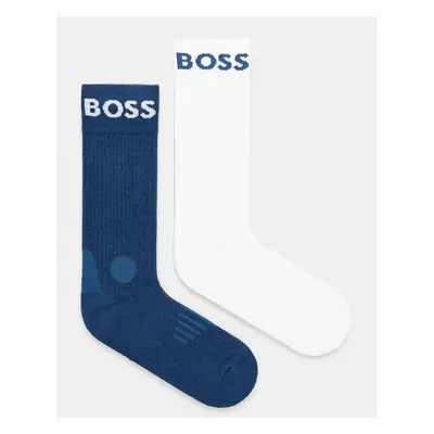 Ponožky BOSS 2-pack pánské, modrá barva