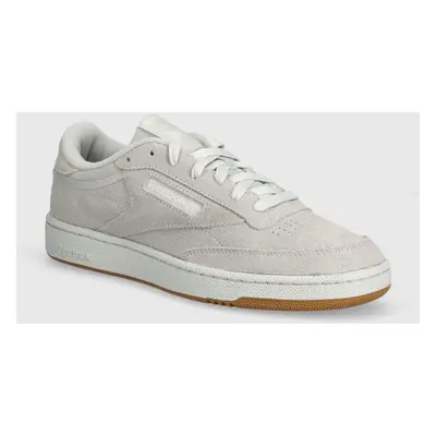 Semišové sneakers boty Reebok Classic Club C 85 šedá barva, 100074450