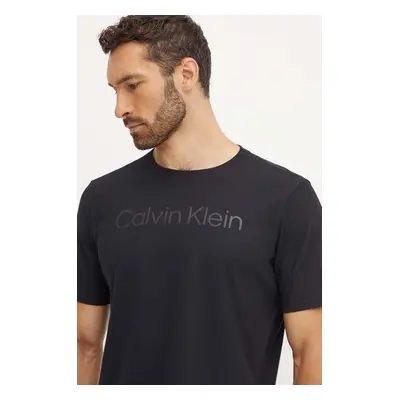 Tréninkové tričko Calvin Klein Performance černá barva, s potiskem, 00GMF4K124