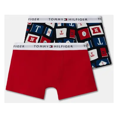 Dětské boxerky Tommy Hilfiger 2-pack červená barva, UB0UB00550