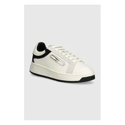 Kožené sneakers boty Emporio Armani béžová barva, X3X024 XR222 C679