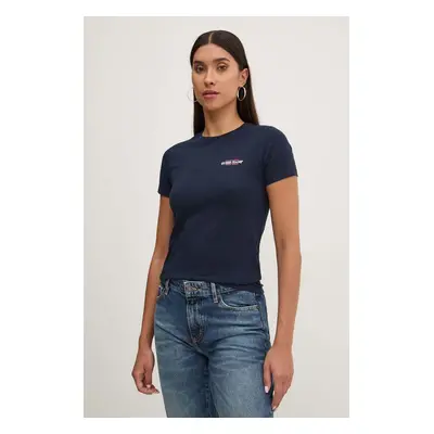 Tričko Guess Jeans tmavomodrá barva, W4YI02 J1314