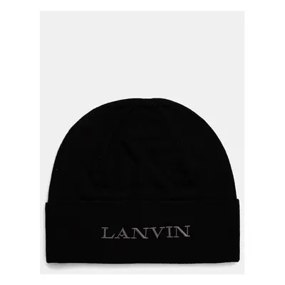 Vlněná čepice Lanvin černá barva, 6LCAPP.U7712