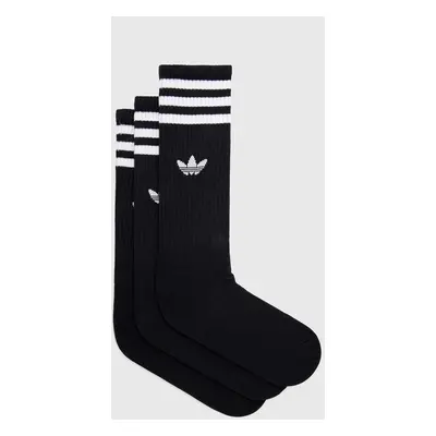 Ponožky adidas Originals 3-pack černá barva, IL5015