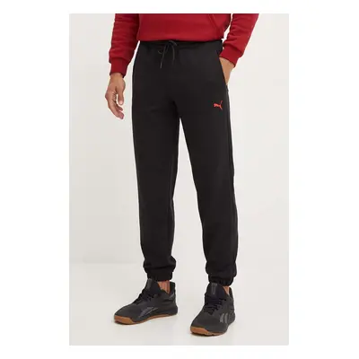 Tepláky Puma F1 ESS Sweatpants černá barva, s potiskem, 625729