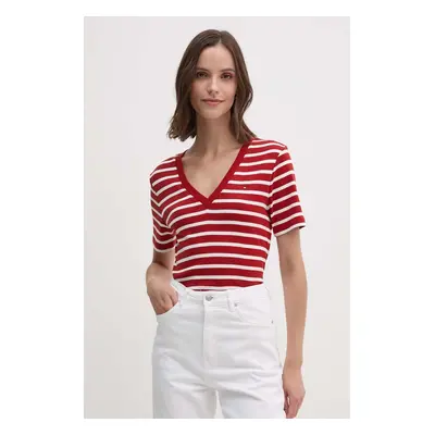 Bavlněné tričko Tommy Hilfiger tmavomodrá barva, WW0WW40584