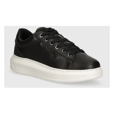 Kožené sneakers boty Karl Lagerfeld KAPRI MENS černá barva, KL52575N