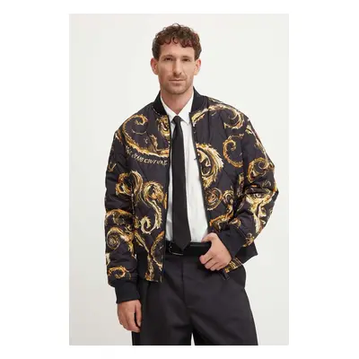 Oboustranná dětská bomber bunda Versace Jeans Couture pánská, černá barva, zimní, 77GASD07 CQD54