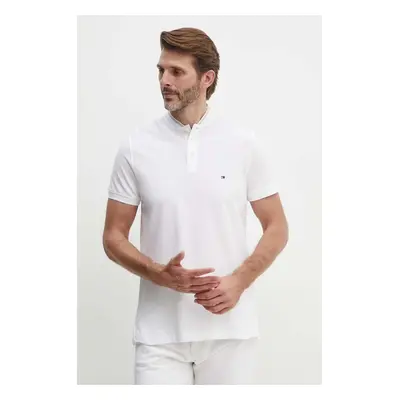 Bavlněné polo tričko Tommy Hilfiger bílá barva, MW0MW35589