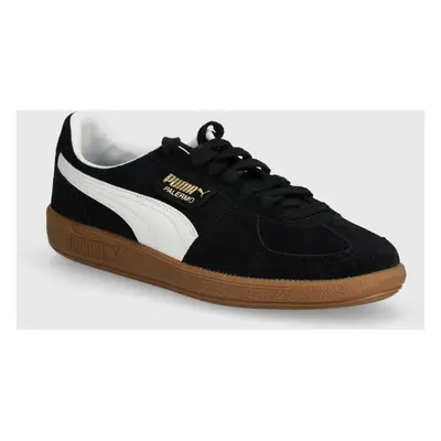 Semišové sneakers boty Puma Palermo černá barva, 396463