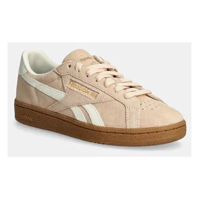 Semišové sneakers boty Reebok Classic Club C Grounds Uk oranžová barva, 100208146