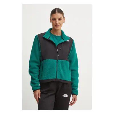 Fleecová mikina The North Face Retro Denali Jacket zelená barva, NF0A88YRS9W1