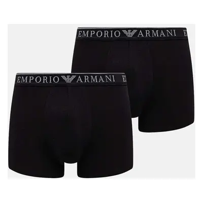 Boxerky Emporio Armani Underwear 2-pack pánské, černá barva, 111769 4F720