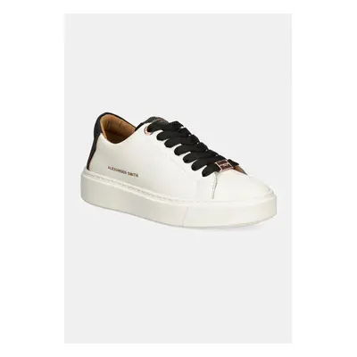 Kožené sneakers boty Alexander Smith London bílá barva, ALBALDW8290WBK