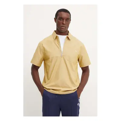 Bavlněné polo tričko Puma MMQ béžová barva, 626642