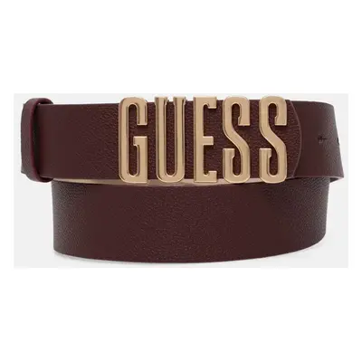 Pásek Guess MERIDIAN dámský, vínová barva, BW9113 P4235