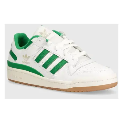 Kožené sneakers boty adidas Originals Forum Low bílá barva, IH7820