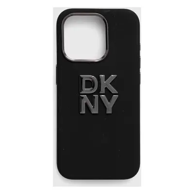 Obal na telefon Dkny iPhone 15 Pro 6.1 černá barva, DKHCP15LSMCBSK