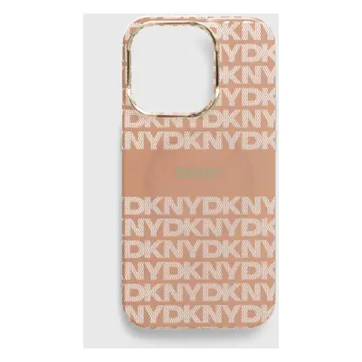 Obal na telefon Dkny iPhone 14 Pro 6.1 oranžová barva, DKHMP14LHRHSEP