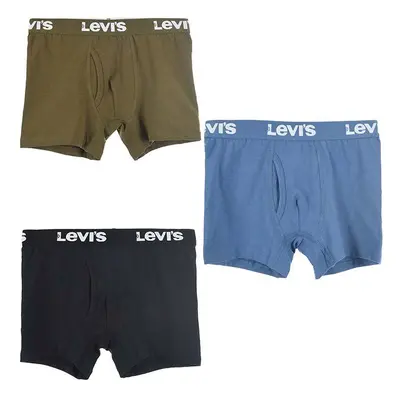 Dětské boxerky Levi's 3-pack černá barva