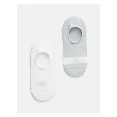 Ponožky Calvin Klein Jeans 2-pack dámské, modrá barva, 701230601