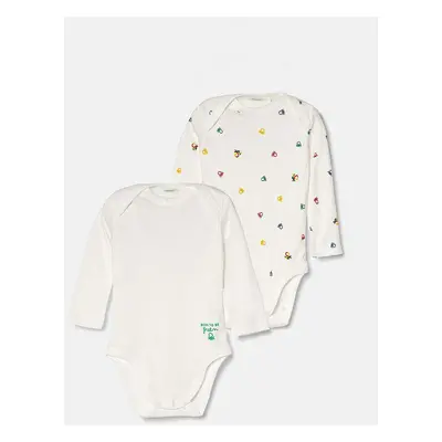 Bavlněné kojenecké body United Colors of Benetton 2-pack 3GI70B00R