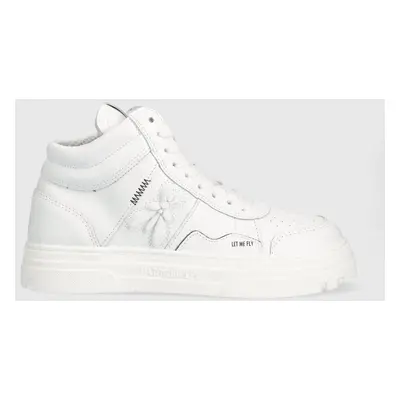 Kožené sneakers boty Patrizia Pepe bílá barva, 8Z0088 L011 W338